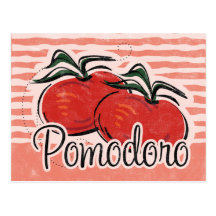 Cartão italiano da receita do tomate cartoes postais