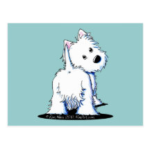 Cartão macio de Westie do bumbum de KiniArt Cartao Postal