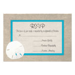 Cartão Malibu do casamento de praia RSVP do dólar  Convite Personalizados
