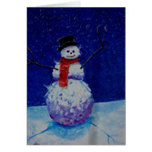 Cartão mau do boneco de neve