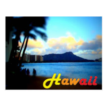 Cartão principal do Havaí-Oahu-Diamante Cartao Postal