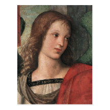 Cartão Raffaello Sanzio do anjo do Natal de Raphae Cartao Postal