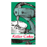 Cartão retro da padaria do cozimento do misturador cartões de visita
