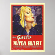 Cartaz cinematográfico de Mata Hari Impressão