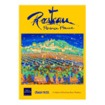 Cartaz da arte: Rasteau, France. Amarelo de Proven posters