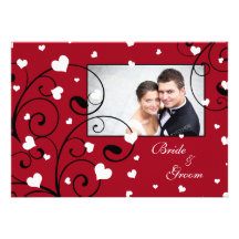 Cartões com fotos do convite do casamento do dia d
