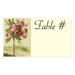 Cartões da mesa da recepção de casamento vintage cartões de visita