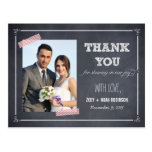 Cartões de agradecimentos Wedding à moda riscados Cartão Postal
