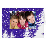 Cartões de foto de Natal cobertos de neve da famíl