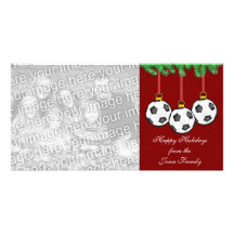 Cartões de foto de Natal do futebol Cartão Com Foto
