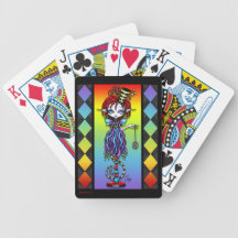 Cartões de jogo do secundário de circo da vara do  carta de baralho