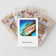 Cartões de jogo retros de Las Vegas do vintage Cartas De Baralho