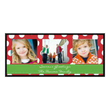 Cartões de natal das bolinhas convites personalizados