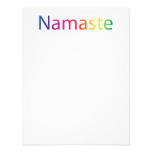 Cartões de nota lisos de Namaste Convite