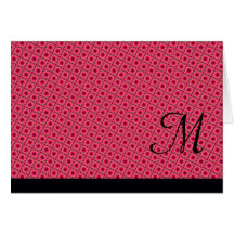 Cartões de nota Monogrammed do desenhista