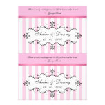 Cartões de resposta do casamento RSVP - cor-de-ros Convite Personalizados