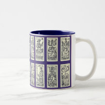 Cartões de Tarot do espanhol do vintage Canecas