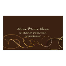 Cartões de visitas à moda do chocolate