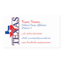 Cartões de visitas americanos - Texas