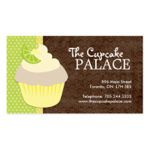 Cartões de visitas bonitos do cupcake