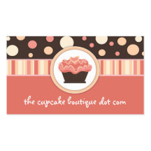 Cartões de visitas bonitos do cupcake