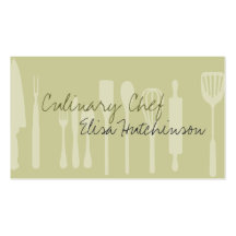 Cartões de visitas culinários do cozinheiro chefe 