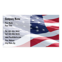 Cartões de visitas da bandeira americana
