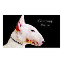 Cartões de visitas de bull terrier