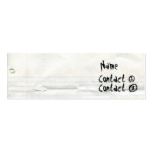 Cartões de visitas de papel do caderno