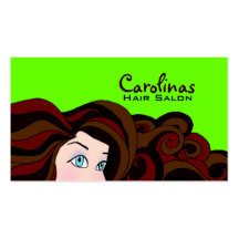 Cartões de visitas do cabelo das mulheres