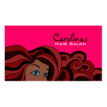 Cartões de visitas do cabelo das mulheres