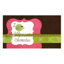 Cartões de visitas do Chickadee