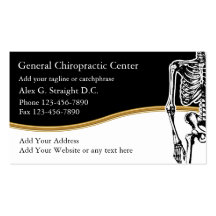 Cartões de visitas do Chiropractor