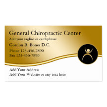 Cartões de visitas do Chiropractor