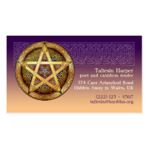 Cartões de visitas do Pentacle do ouro