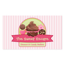 Cartões de visitas doces das sobremesas