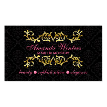 Cartões de visitas elegantes do maquilhador