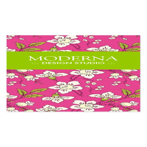Cartões de visitas florais à moda