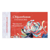 Cartões de visitas florais do costume do design de