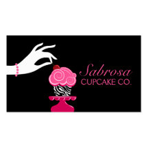 Cartões de visitas lunáticos da padaria do cupcake
