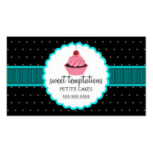 Cartões de visitas lunáticos do cupcake da padaria