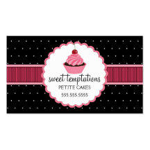 Cartões de visitas lunáticos do cupcake da padaria