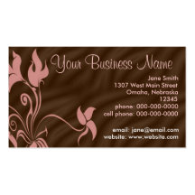 Cartões de visitas personalizados, rosa feminino/B