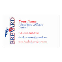 Cartões de visitas políticos - Brevard Co. Florida