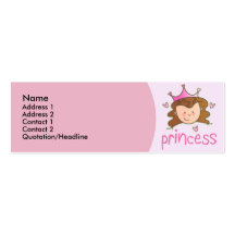 Cartões de visitas triguenhos bonito da princesa M