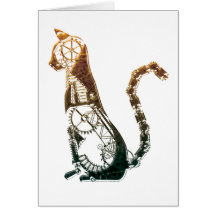 Cartões do gato de Steampunk