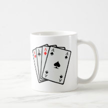 Cartões do póquer canecas
