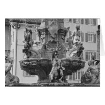 Cartões italianos, fonte de Netuno & Torre Trento