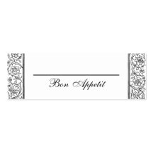 Cartões personalizados Appetit florais do lugar da Cartoes De Visita