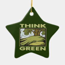 Carvalho do pense verde ornamento para arvore de natal